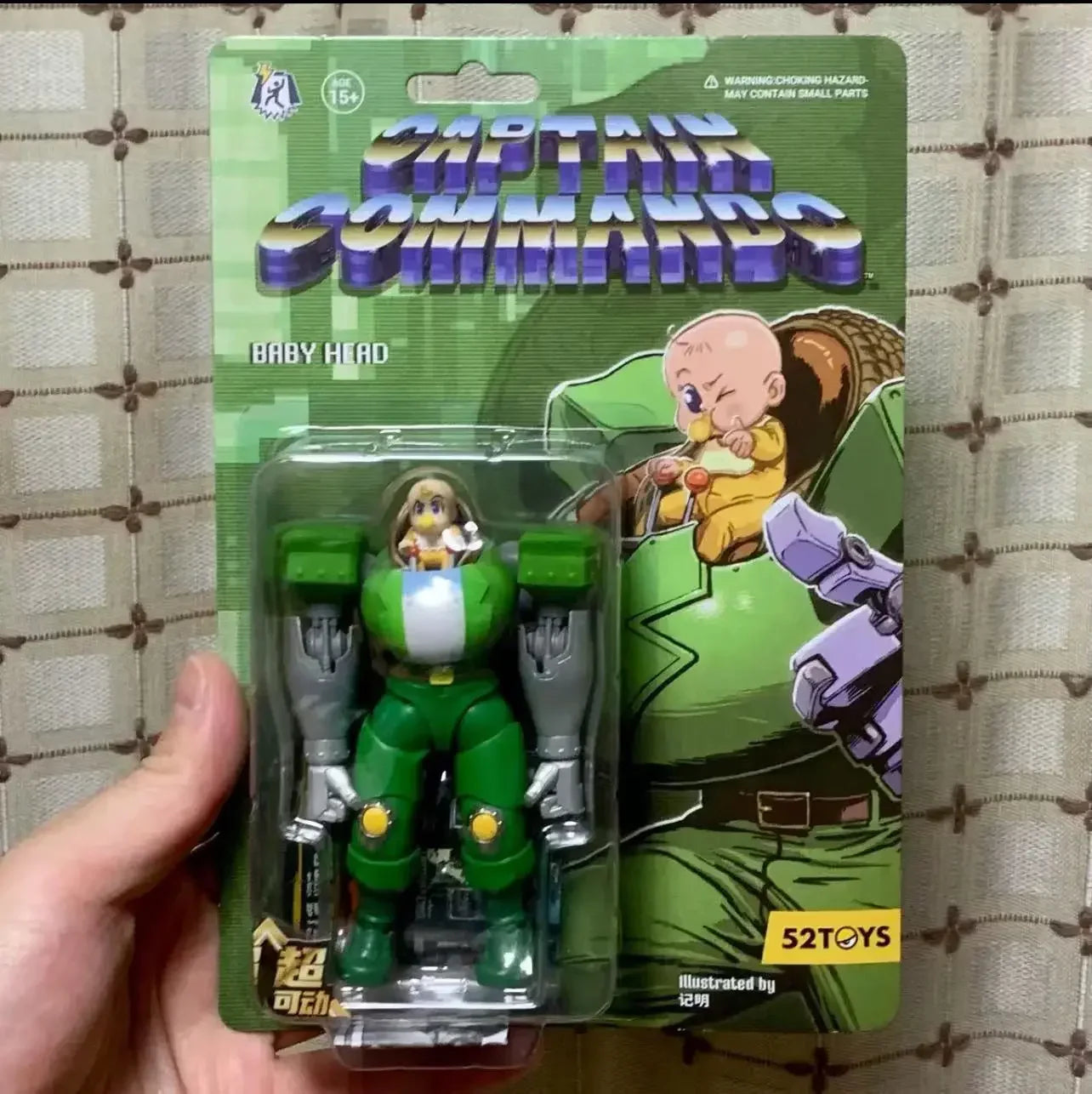 52toys Captain Commando Figure Mack The Knife Ginzu The Ninja Baby Head Arcade Game Action Doll 1/18 Toy Birthday Toys Gifts