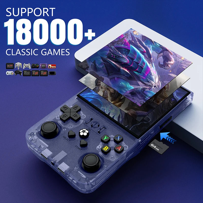 R36Max 4 Inch IPS Screen Retro Handheld RK3326 Chip Linux System Game Player