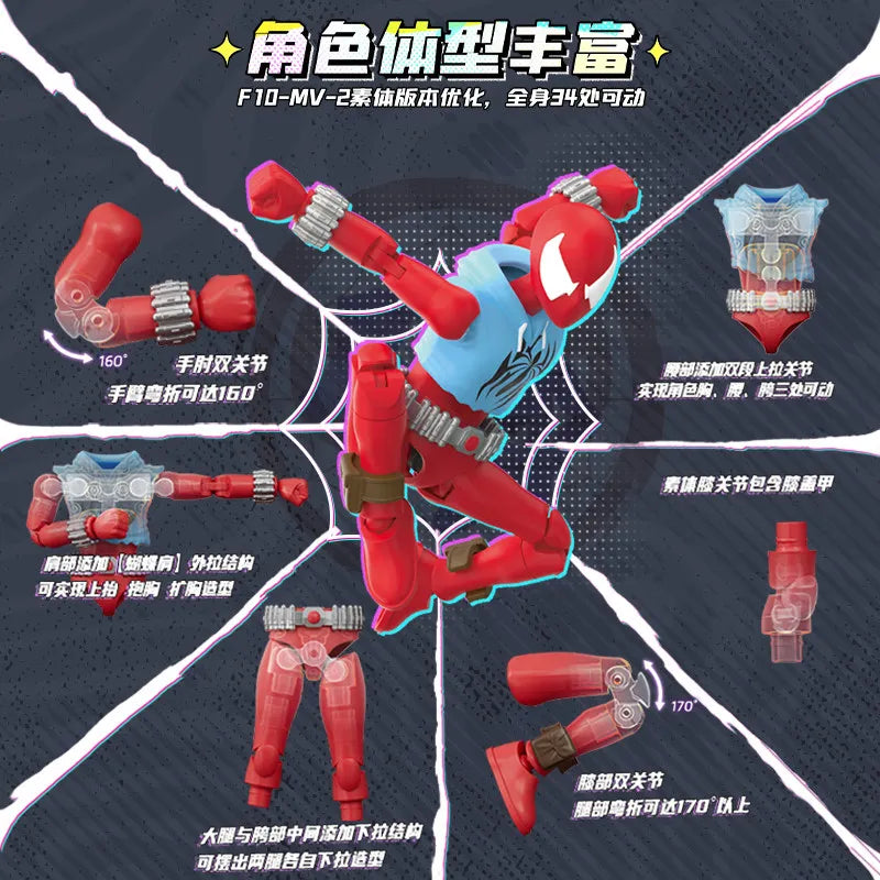 Blokees Marvel Superhero The Avengers GV05 Spider-Man Mile  Gwen Ghost Spider Spider-Pig Venom Action Figure Collect Gifts