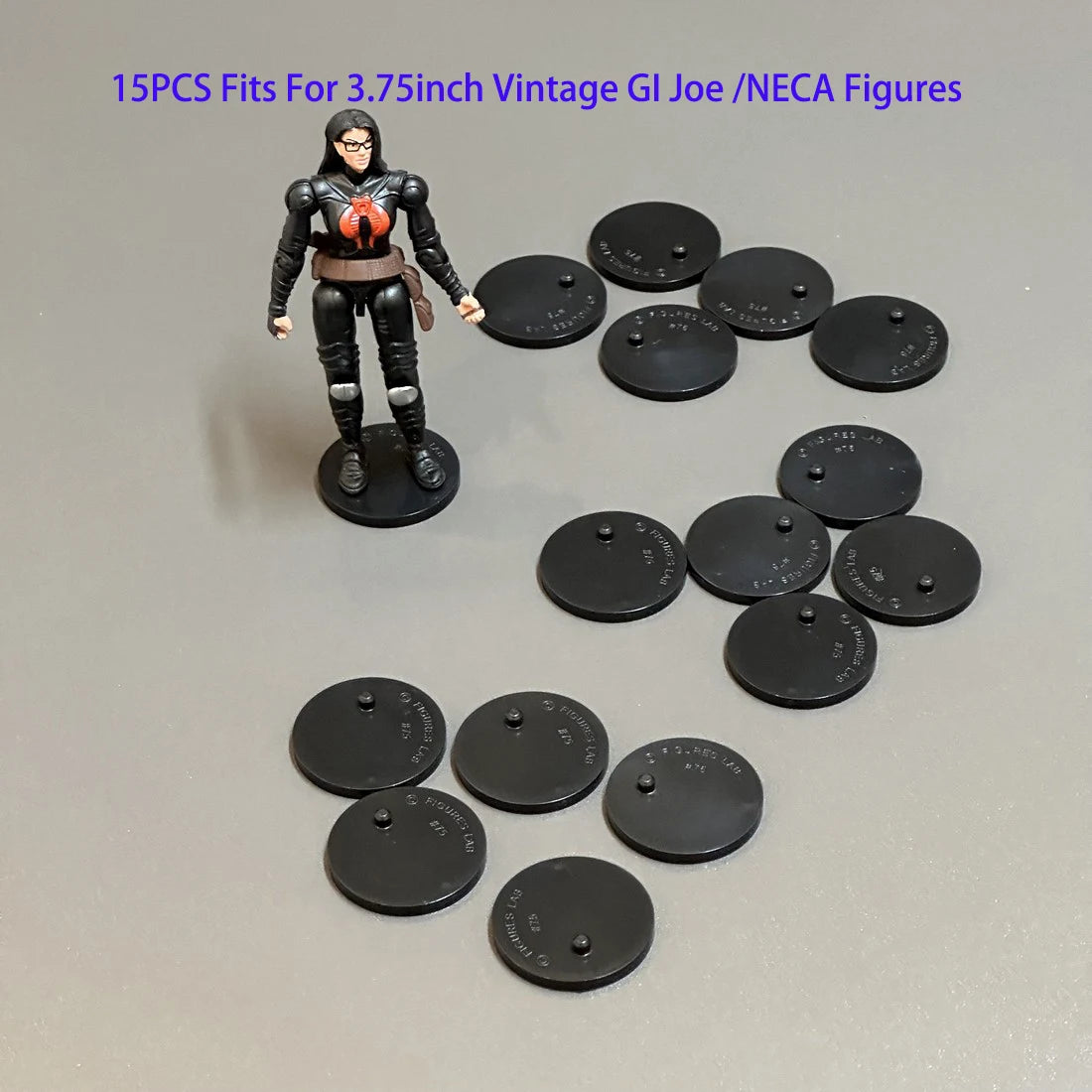 Lot 10-100PCS Black & Transparent Stand Base For 3.75inch G.I. JOE Gi Joe Cobra Action Force Soldier Figures Display Accessory