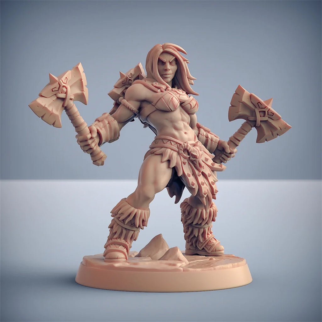 Barbarian Lion Riding Crazy Battle Dragon and Dungeon DND Running Team Board Game Chess Model