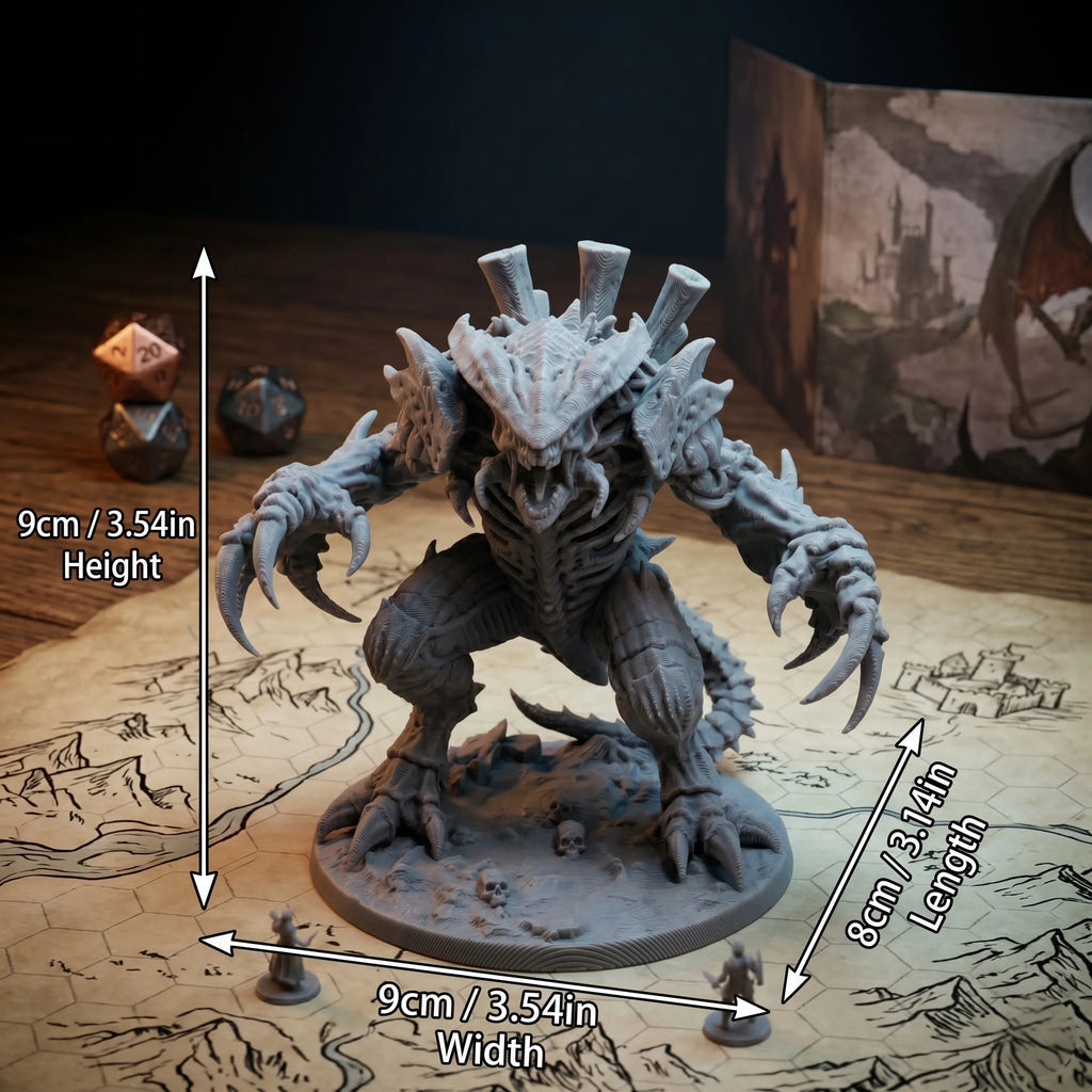 Alien Monster Miniature, TTRPG Style, Tabletop Wargame Figurine, Collectible Sculpture