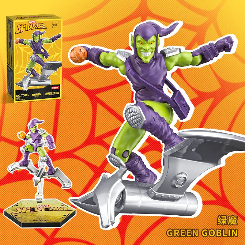 Marvel Legends Blocks Venom BLACK SUIT Spider Man Building Blocks GREEN GOBLIN Cartoon building block Toys For Children Gifts