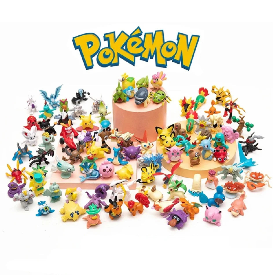 24-144 Pcs Pokemon Action Figure 2-3CM Not Repeating Mini Figures Model Toy Pikachu Anime Kids Collect Dolls Birthday Toy Gifts