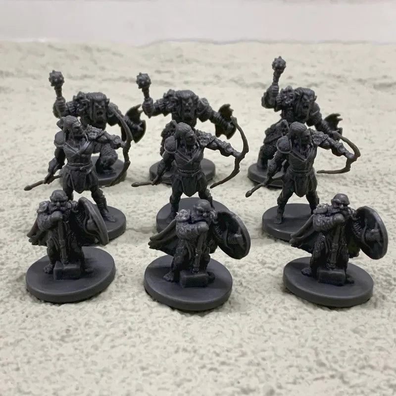 Lot Cave Bear Red Dragon Devil Rogue Cleric Elf Paladin  Monsters Character Board Game Minis