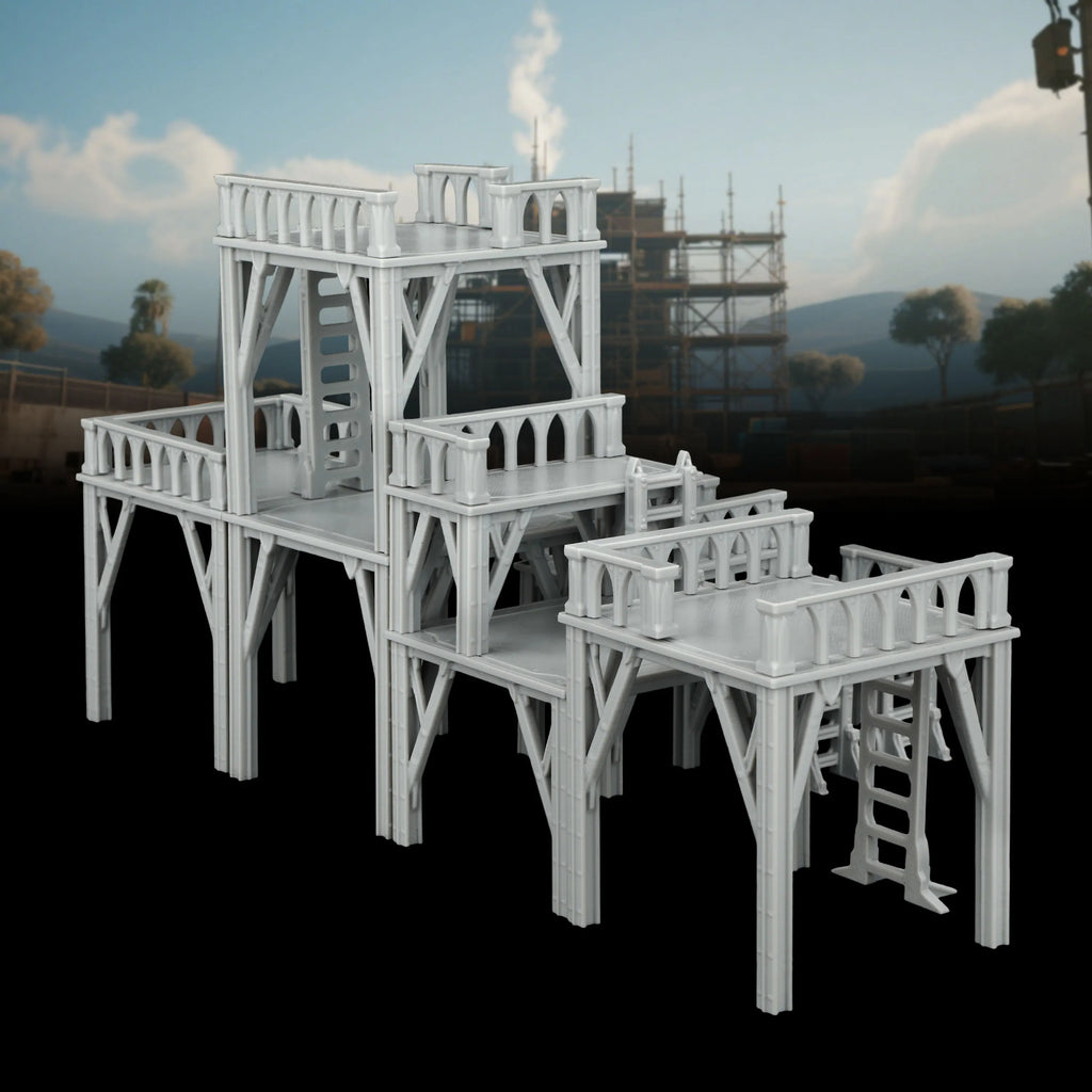 5pcs Heavy Sci-Fi Unit Miniatures - Modular TTRPG Vehicles for Game Scenarios, Easy Assembly Display