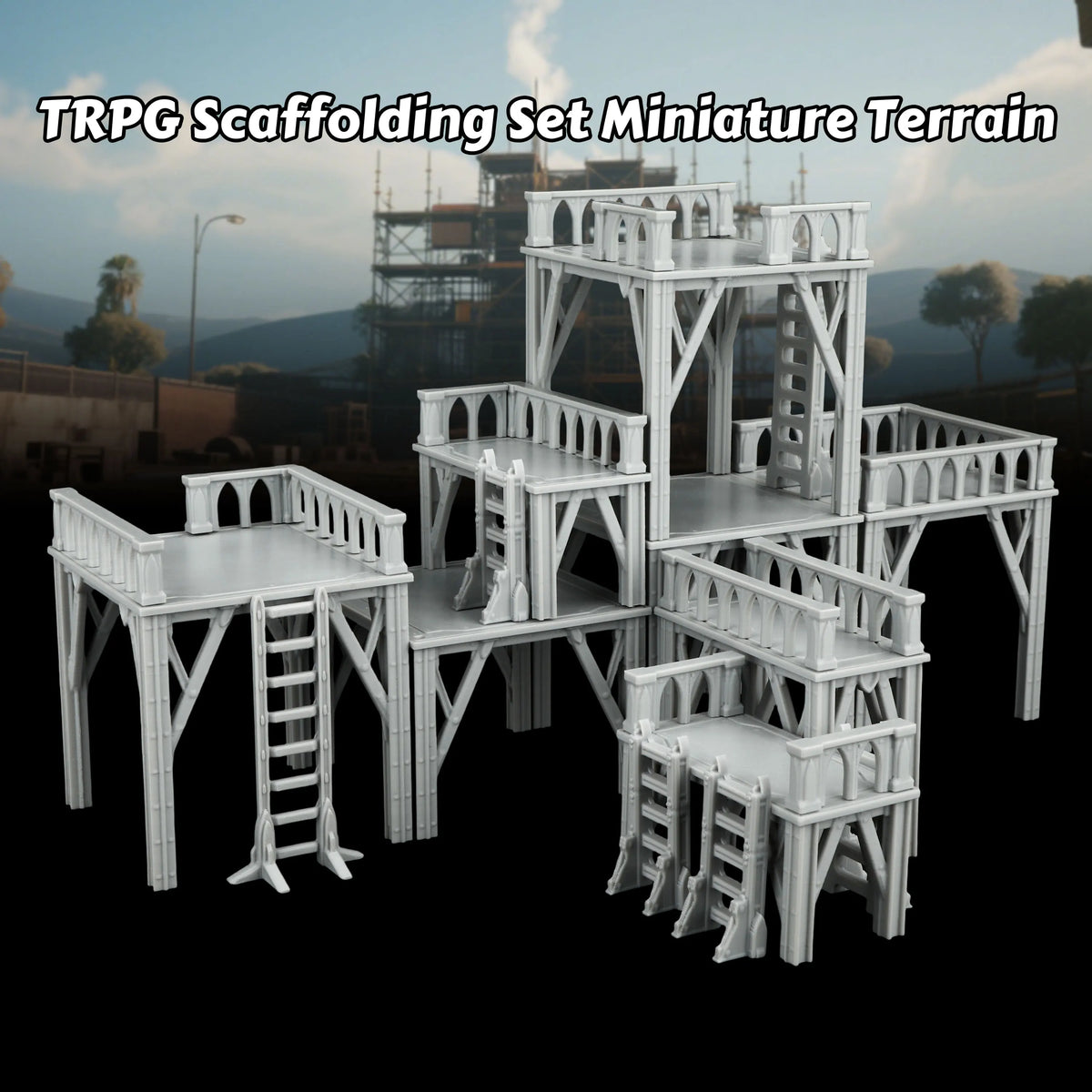5pcs Heavy Sci-Fi Unit Miniatures - Modular TTRPG Vehicles for Game Scenarios, Easy Assembly Display