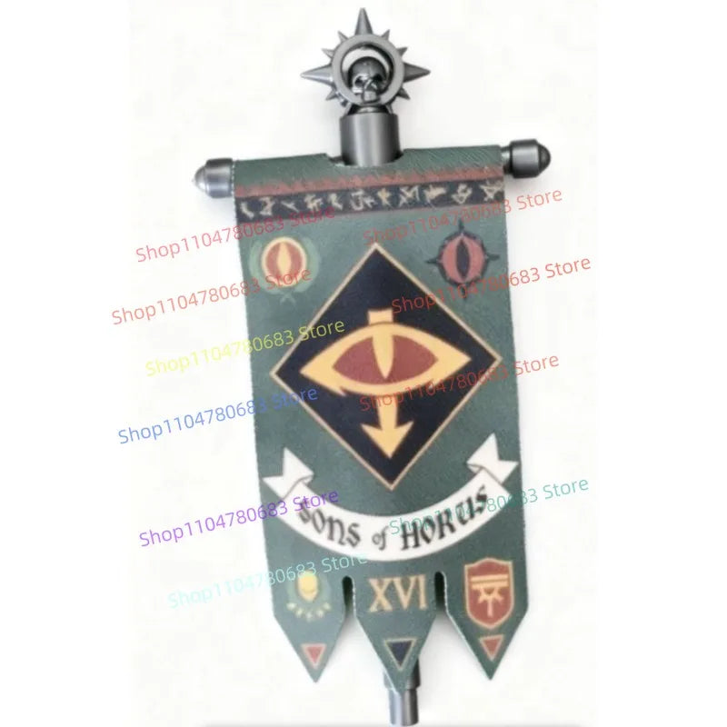 MOC Building Blocks Legion Battle Flag Accessory Mini Figure Assembly Model Display Anime Game Decor Toy Gift Collectible