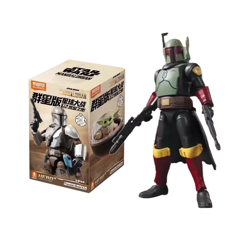 Original Blokees Star Wars Galaxy Edition Vol.1 The Mandalorian Bounty Tour Blind Box Action Figure Hero Collection Boy Gift Toy