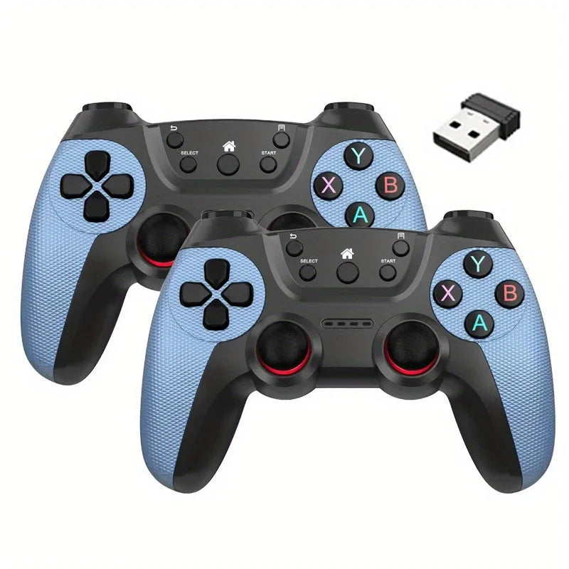 Wireless Game Controller, Plug and Play Gamepad with Dual Vibration & Turbo Burst Function, Ergonomic Anti-Slip Joystick Compatible with PS3, PC, Smart TV, TV Box