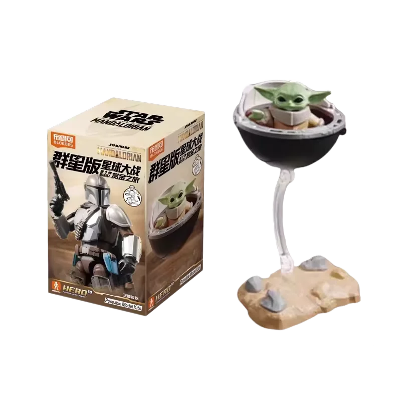 Original Blokees Star Wars Galaxy Edition Vol.1 The Mandalorian Bounty Tour Blind Box Action Figure Hero Collection Boy Gift Toy