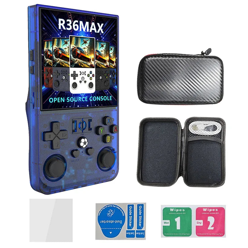 Open Source R36Max 4 Inch IPS Screen Retro Handheld Video Game Console RK3326 Chip Linux System Portable Pocket Game Player