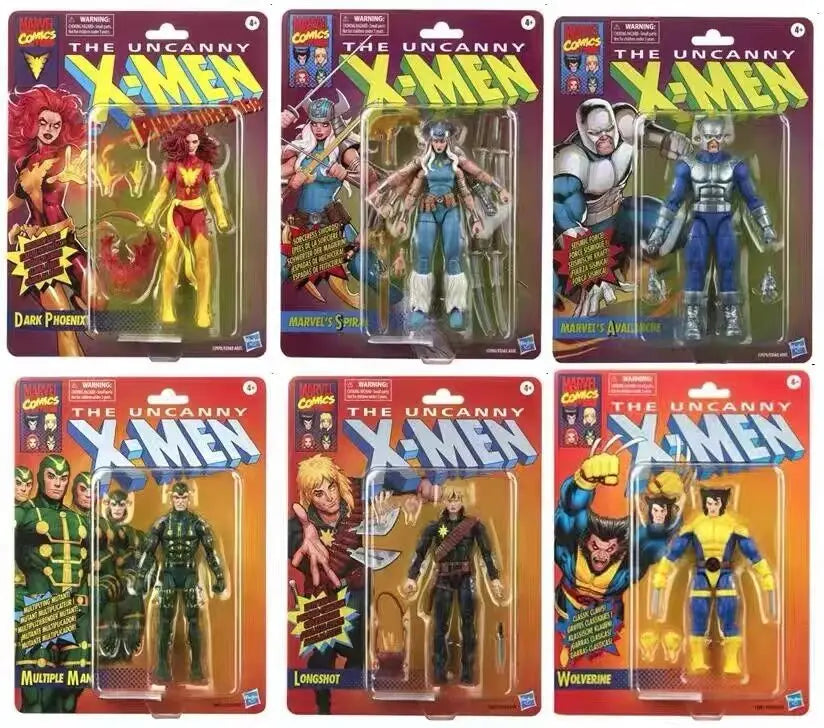 Marvel Legends Retro Wolverine Spiral Avalanche Longshot Dark Pheonix Multiple Man 6" Action Figure