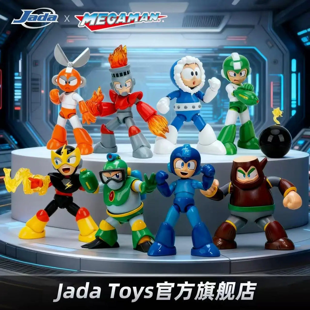New in Stock Jada Toys Mega Man Ice Fire Cut Elec Hyper Tree Bubble Action Figure Collectible Toy Gift