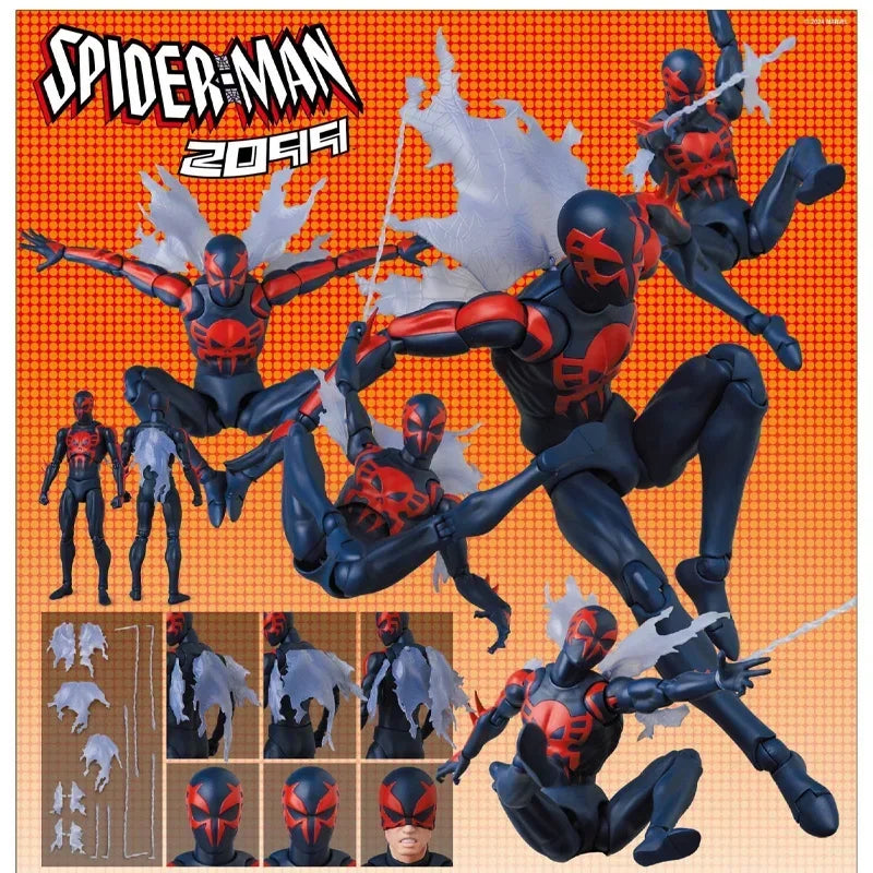 In Stock: Mafex 239 Spider-Man 2099 Action Figure - Comic Version Collection Model, Anime Custom Gift