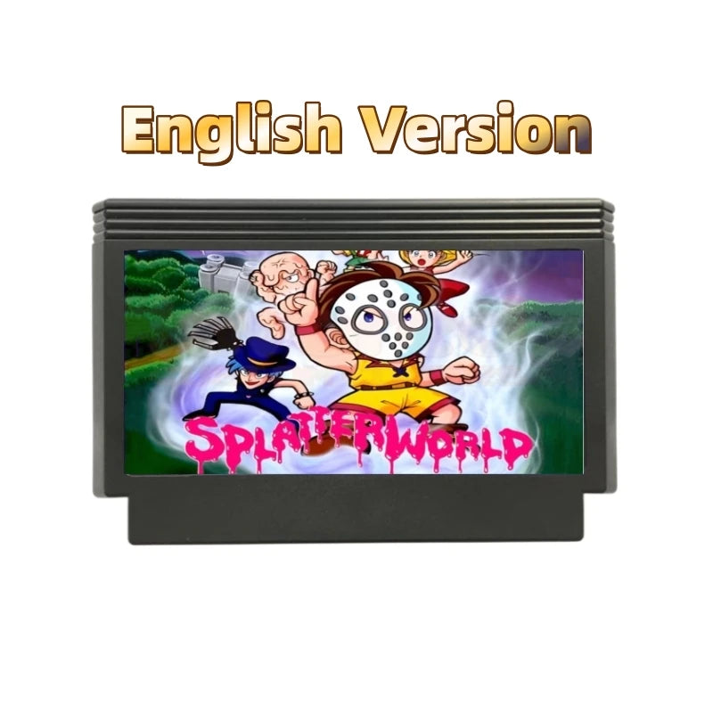 Splatter World English / Japanese Game Cartridge for FC / NES Console 60Pins / 72Pins Video Game Card