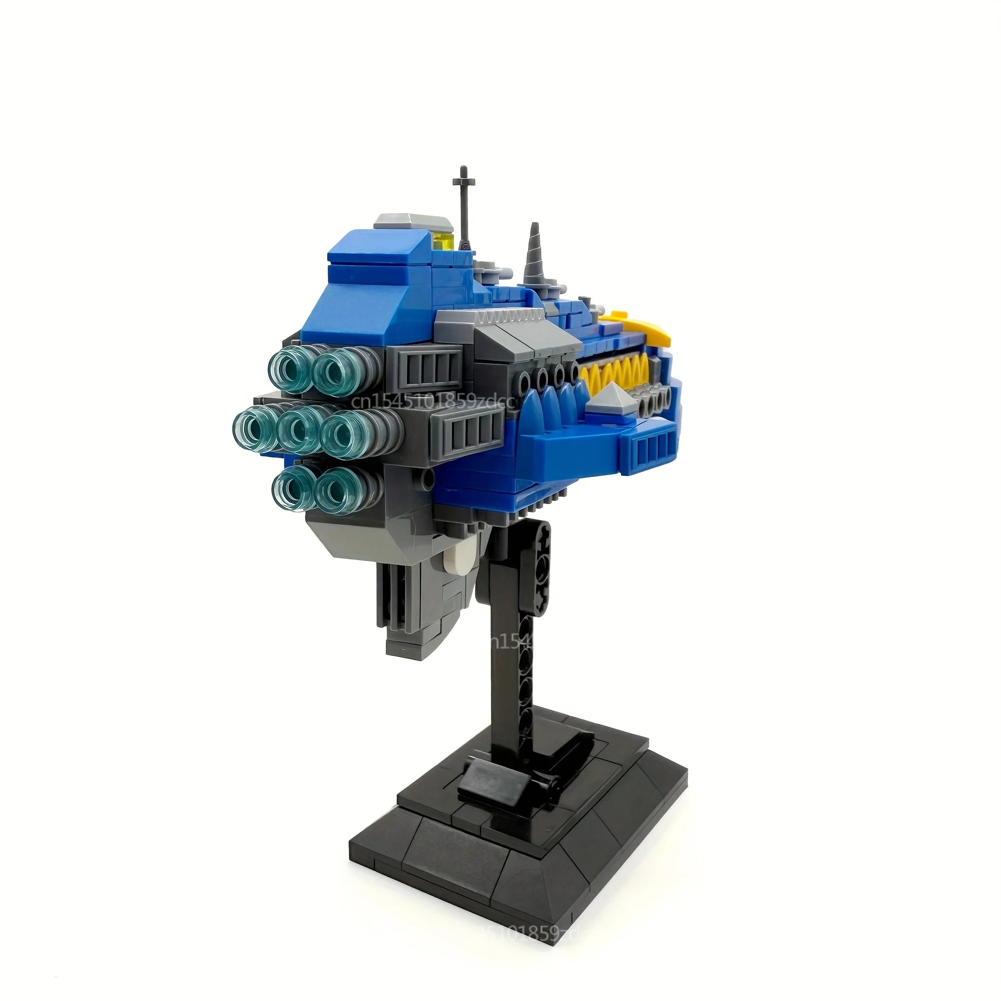 MOC Game Heavy Cruiser Class Battleship Model 428PCS Building Blocks Weapon Warship MOC-185374 Idea Set Aldult Bricks Toys Gift
