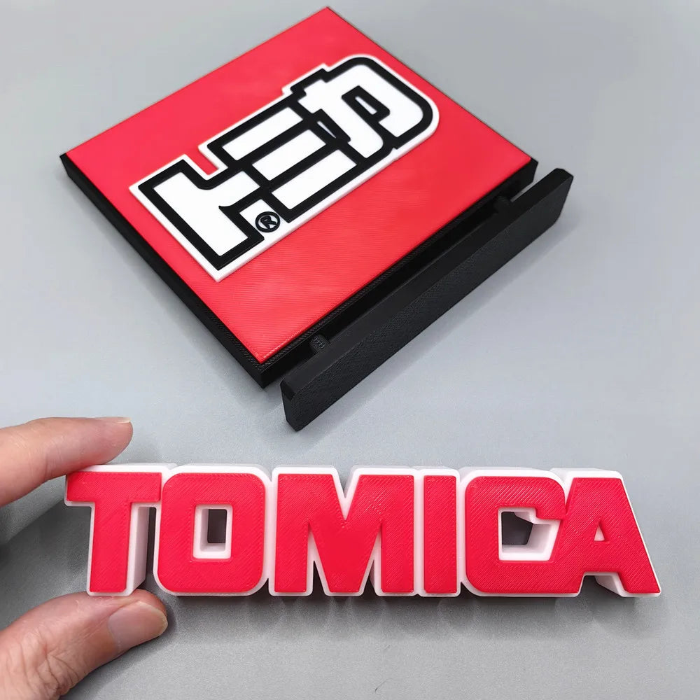 Video Game Company Title 3D Printing Logo Nameplate for Model Doll PVC Figure Collection Display Cosplay Exhibition Ornament Toy