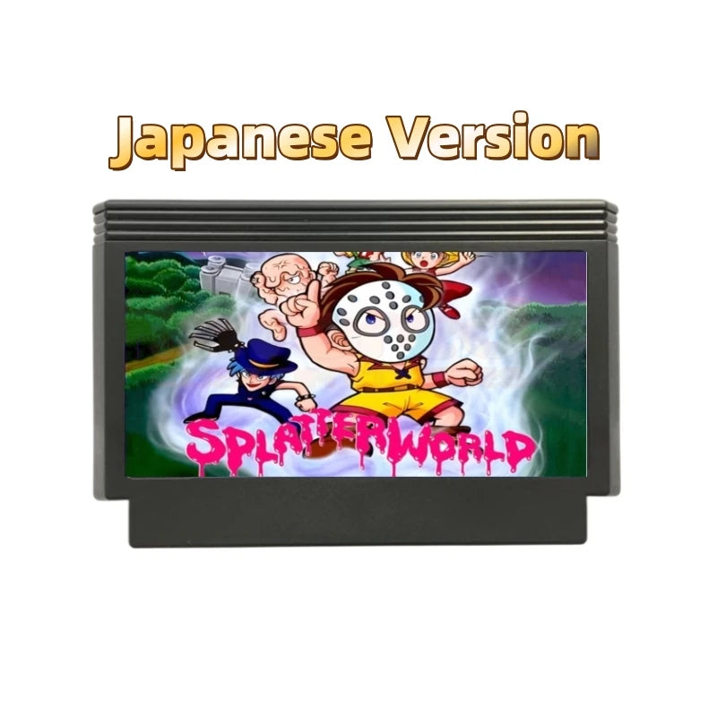 Splatter World English / Japanese Game Cartridge for FC / NES Console 60Pins / 72Pins Video Game Card