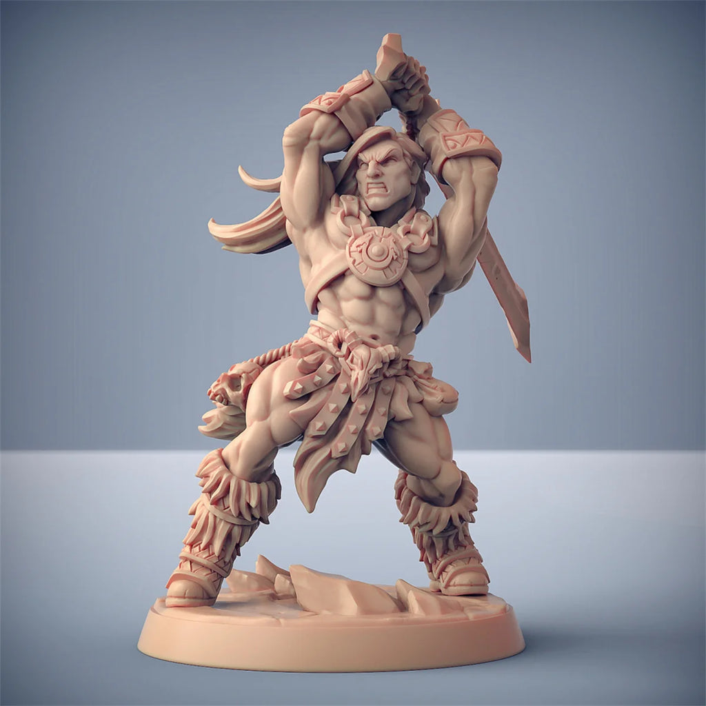 Barbarian Lion Riding Crazy Battle Dragon and Dungeon DND Running Team Board Game Chess Model