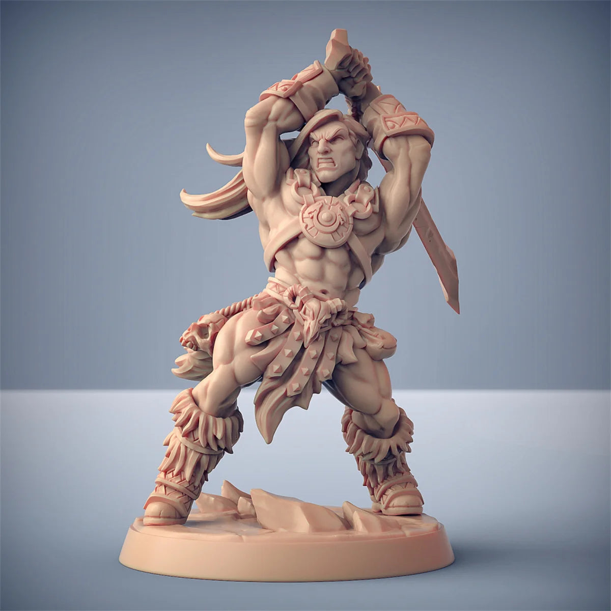 Barbarian Lion Riding Crazy Battle Dragon and Dungeon DND Running Team Board Game Chess Model
