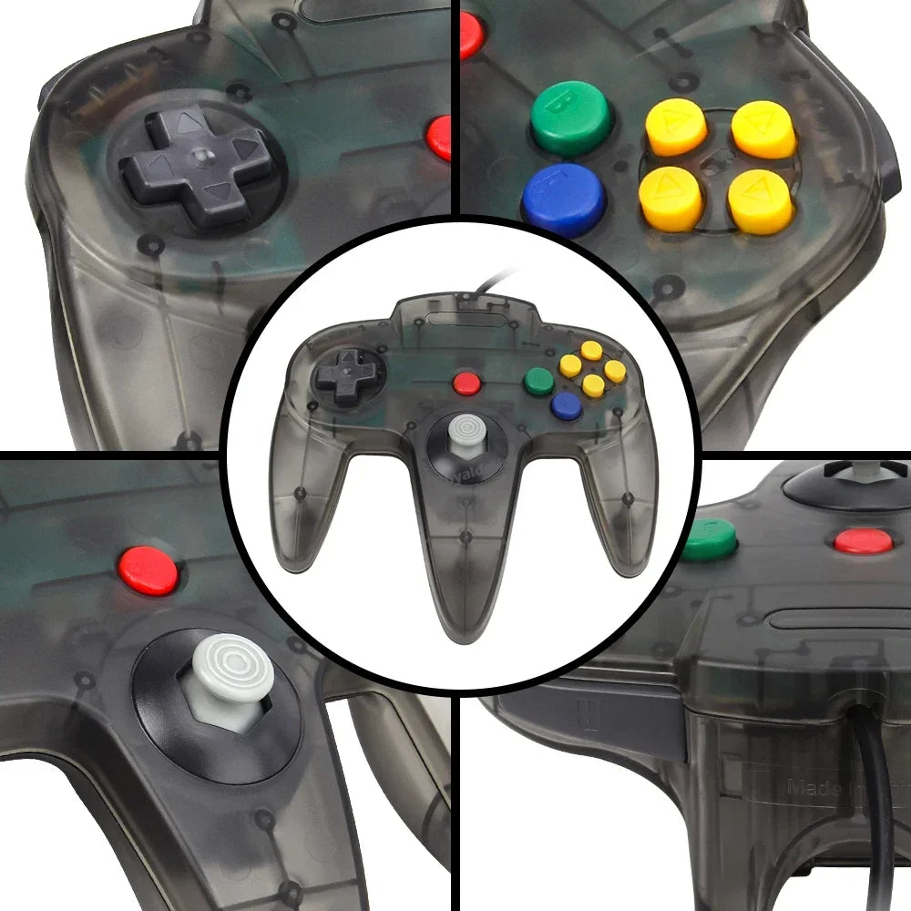 8 Colors Wired Gamepad For N64 Console Joypad Control for N64 Classic Joystick Retro Game Console Gamepad Accessories