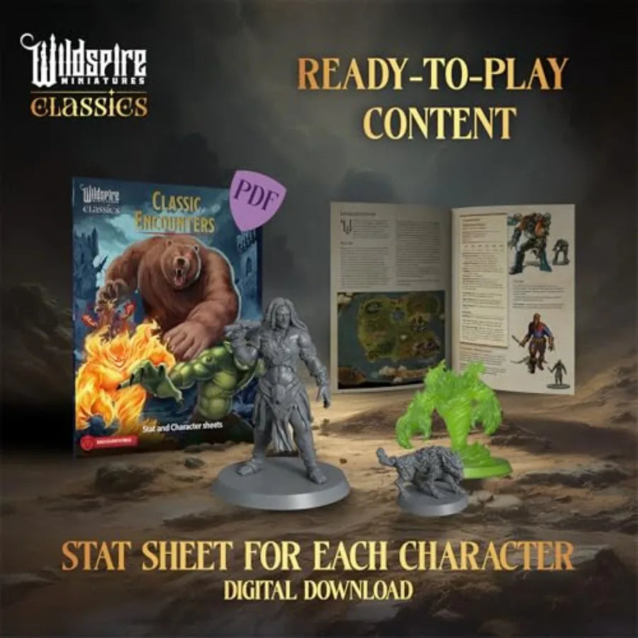 Classic Encounters - Expansion Set I - 60 Iconic DND Miniatures Bulk Monsters, Unpainted Tabletop RPG DND Minis,