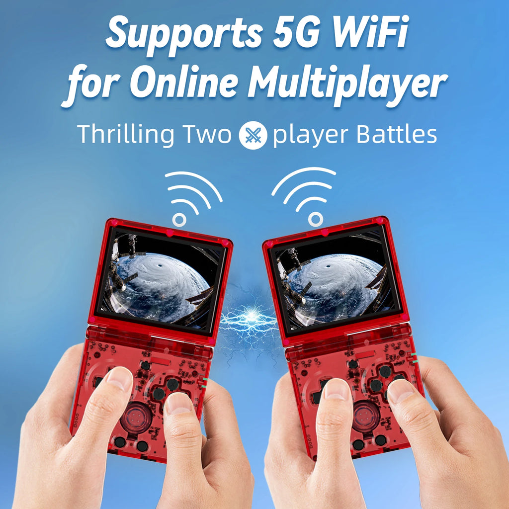 ANBERNIC RG35XXSP Flip Retro Handheld Game Console Linux 64bit WiFi Bluetooth Online Play HDMI-TV Out