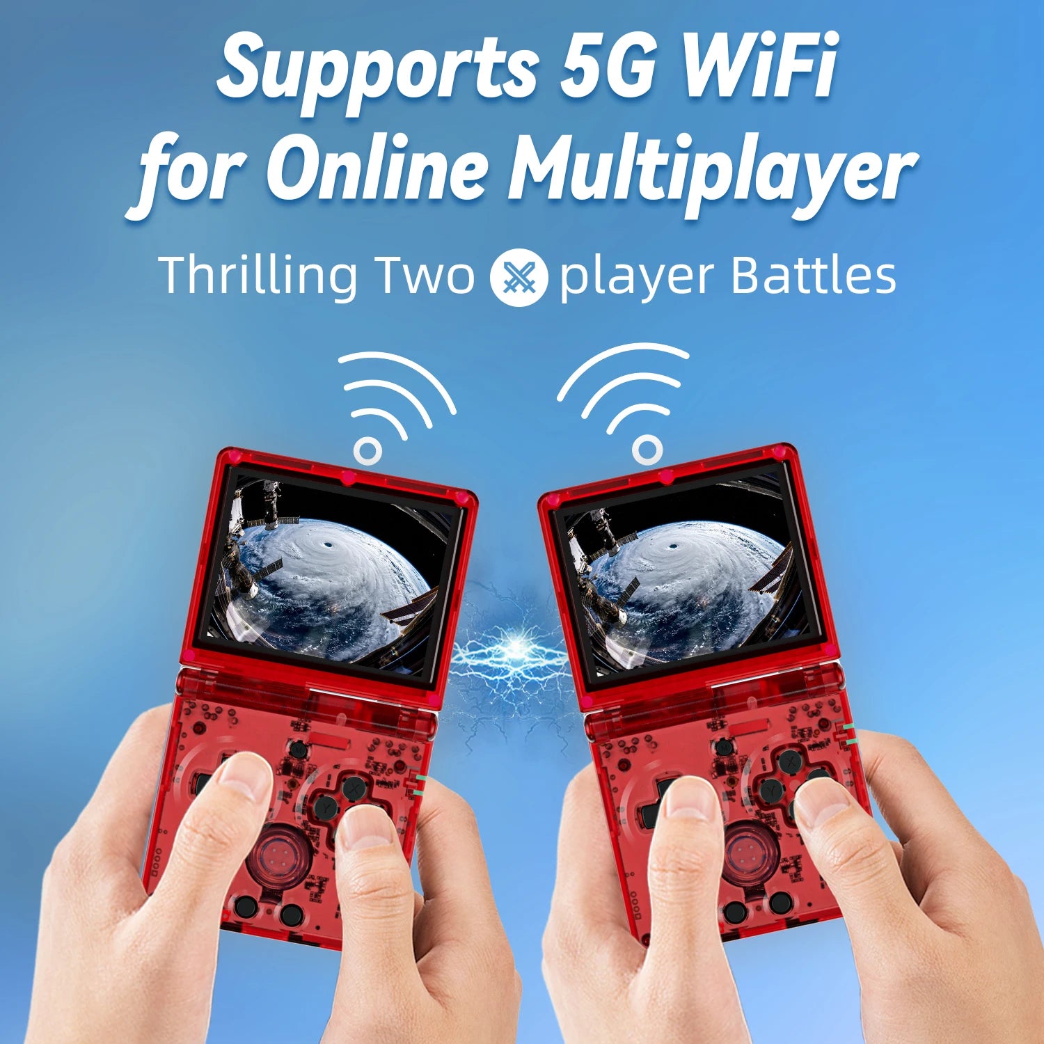 ANBERNIC RG35XXSP Flip Retro Handheld Game Console Linux 64bit WiFi Bluetooth Online Play HDMI-TV Out
