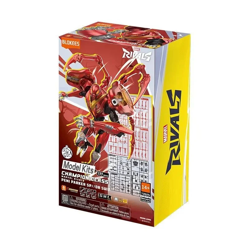 Original Blokees Marvel Champion Class Model Kits Spider-Man Iron Man Action Figures Peripheral Collection Toys Boy Gifts