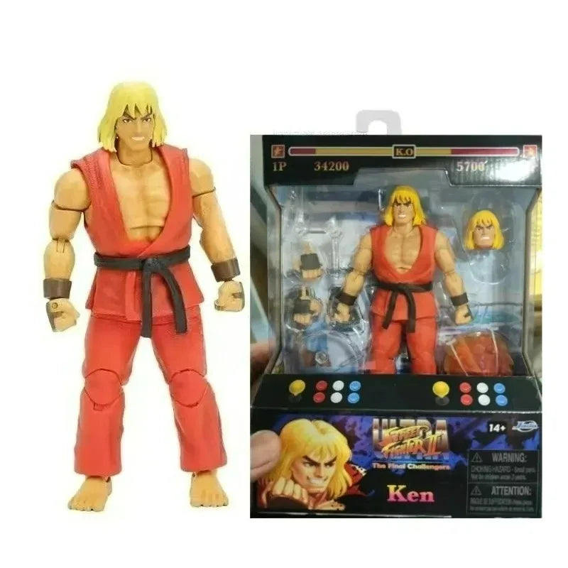 Jada Toys Ultra Street Fighter II M.Bison Dhalsim Violent Ken RYU Guile 6" Inch