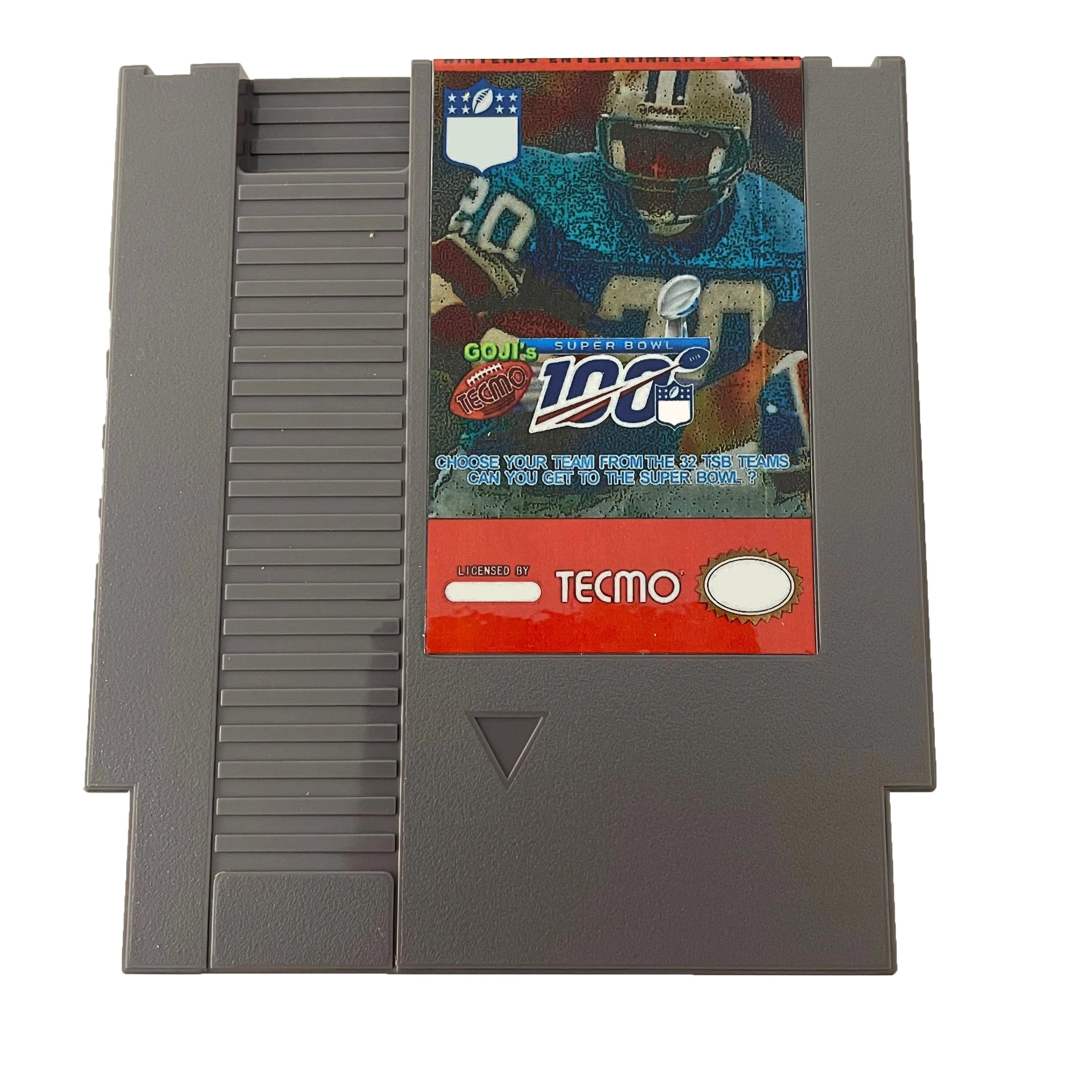 Goji's Tecmo Super Bowl NFL100 Standard Version - NES Game Cartridge For 72 Pins 8 Bit Video Game Console