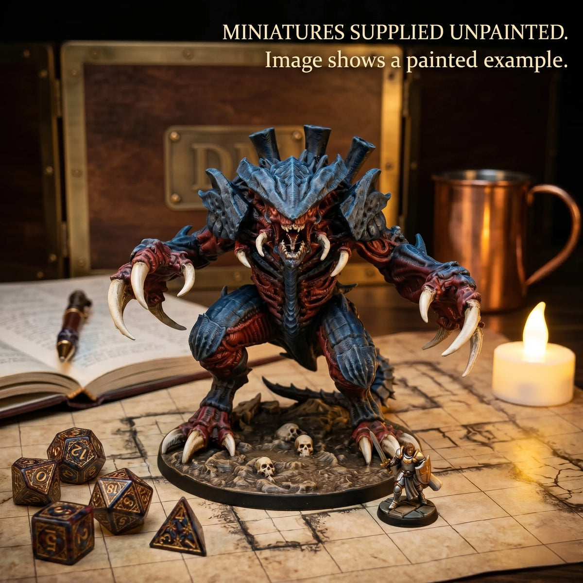Alien Monster Miniature, TTRPG Style, Tabletop Wargame Figurine, Collectible Sculpture