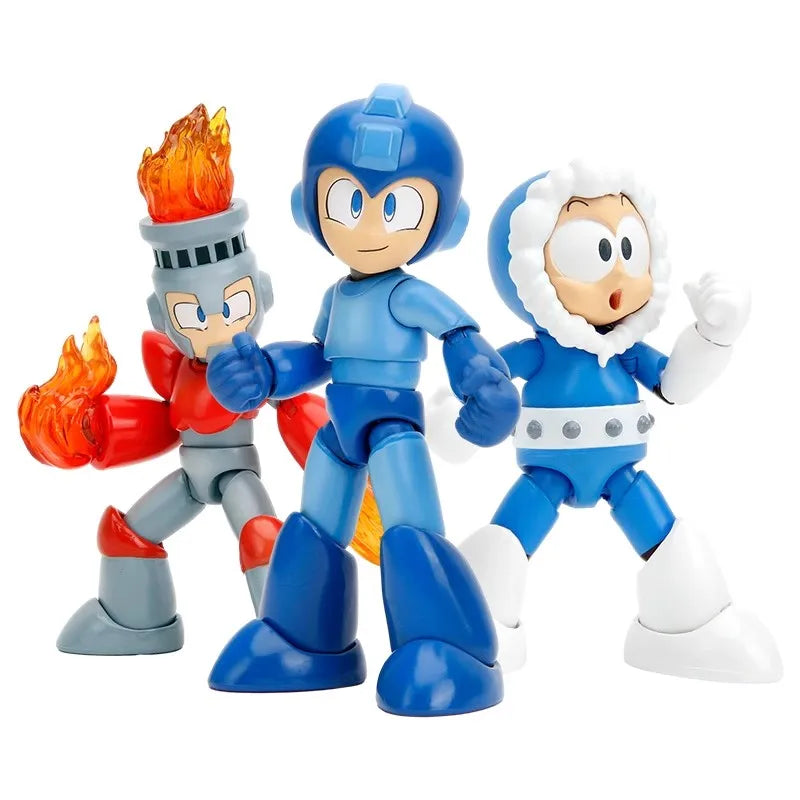 Jada Toys Mega Man Action Figure Model  Rockman, FIREMAN, ICEMAN