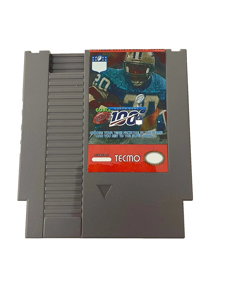 Goji's Tecmo Super Bowl NFL100 Standard Version - NES Game Cartridge For 72 Pins 8 Bit Video Game Console