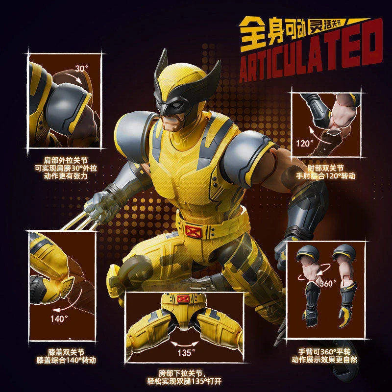 In Stock New Original Blokees Marvel Heroes Beyond Version Wolverine Super 13.4 Cm Figure Gifts Toys Collection