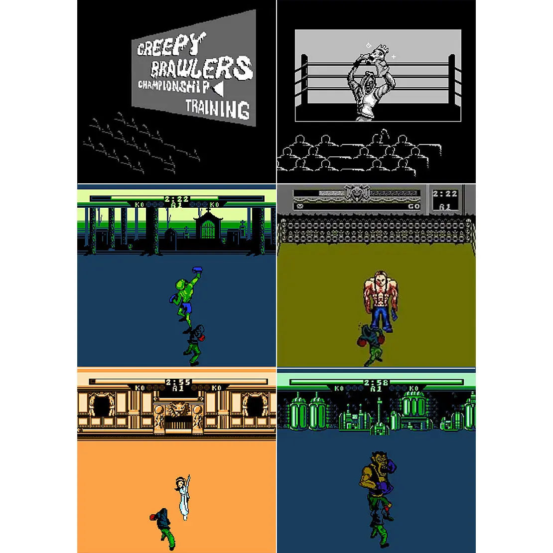 Creepy Brawlers FC 8Bit Game Card retro game accessory