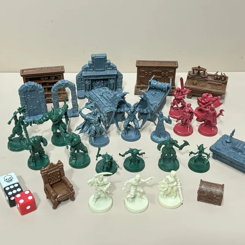 Set Heroes Orcs Enemies Furniture Miniatures Heroquest Mage of the Mirror Board Game