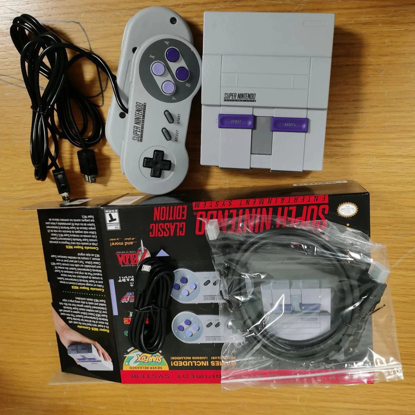 16-bit SNES MINI Game Console U.S. Version w/30 Games & Support for Tf Card