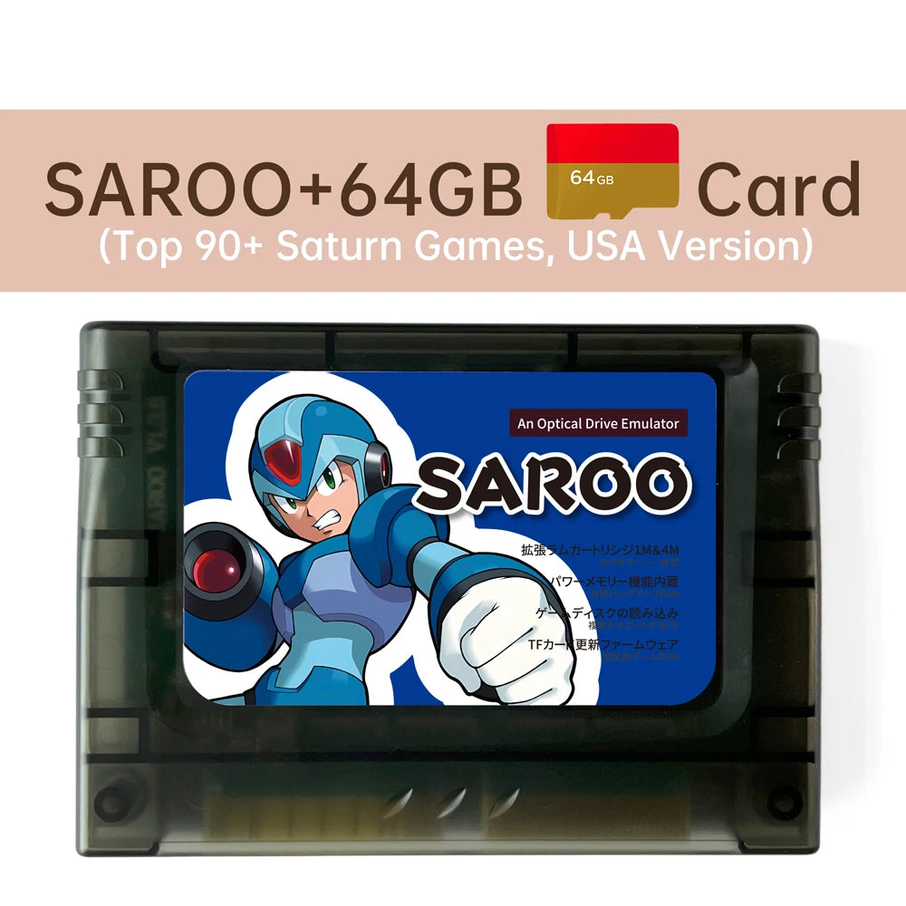 ENJOY SAROO Flashcart Region-free For Sega Saturn Viedo Console 0.8 Firm Support CD-ROM Emulated RAM Card Satiator ODE Fenrir