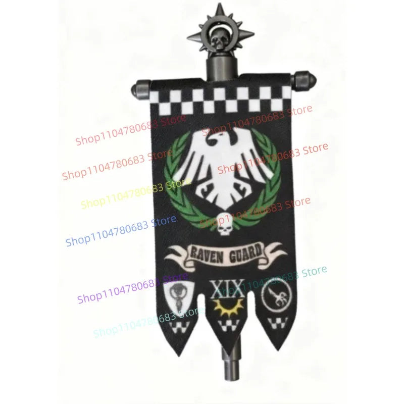 MOC Building Blocks Legion Battle Flag Accessory Mini Figure Assembly Model Display Anime Game Decor Toy Gift Collectible