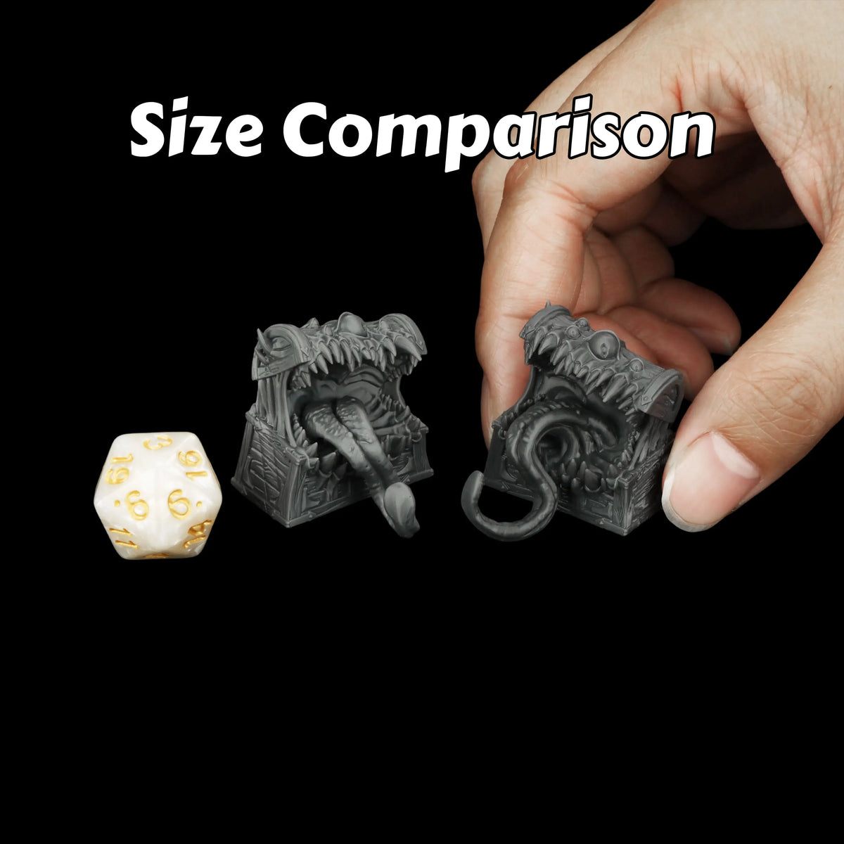 2 Pcs Mimic Miniatures - Resin Trap Creature Terrain Props, Ideal for Fantasy TTRPG Roleplayings, Creative Gifting
