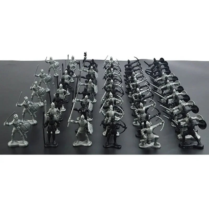 Medieval Military War Warriors Ancient Soldier Chariots Horse Static Figures Models for Children Table War Game
