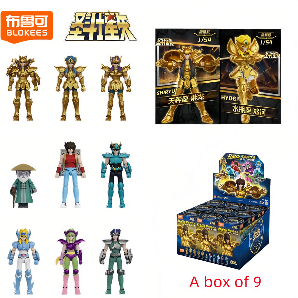 Original Blokees Gold Saint Action Figure Champion Saori Kido Seiya Mu Aiolia Assembly Figure Children Toys Birthday Gift