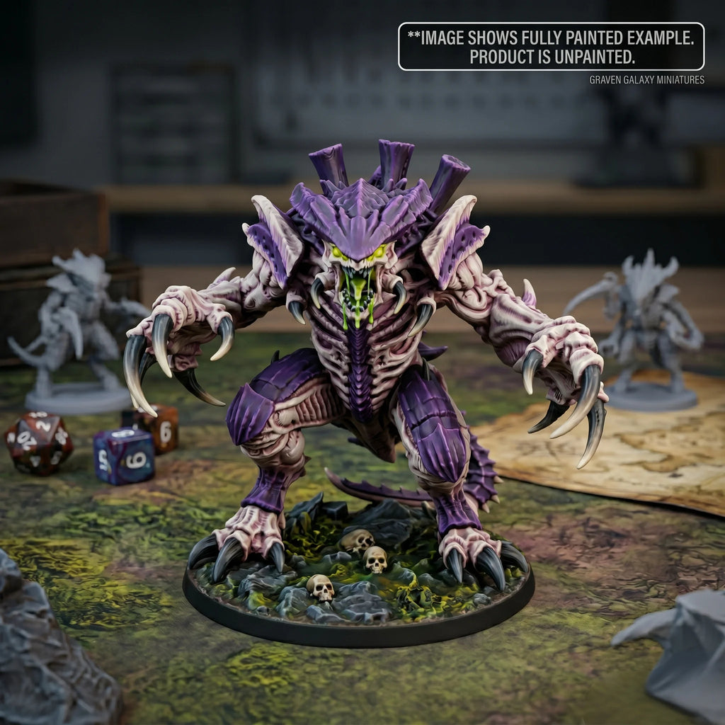 Alien Monster Miniature, TTRPG Style, Tabletop Wargame Figurine, Collectible Sculpture