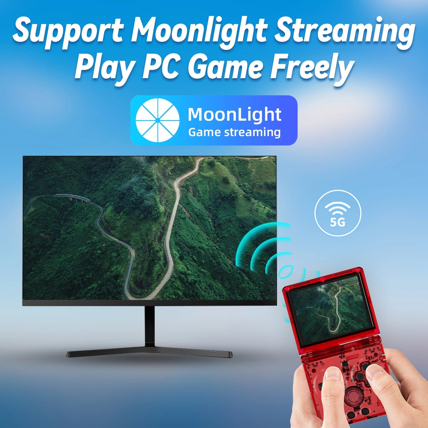 ANBERNIC RG35XXSP Flip Retro Handheld Game Console Linux 64bit WiFi Bluetooth Online Play HDMI-TV Out