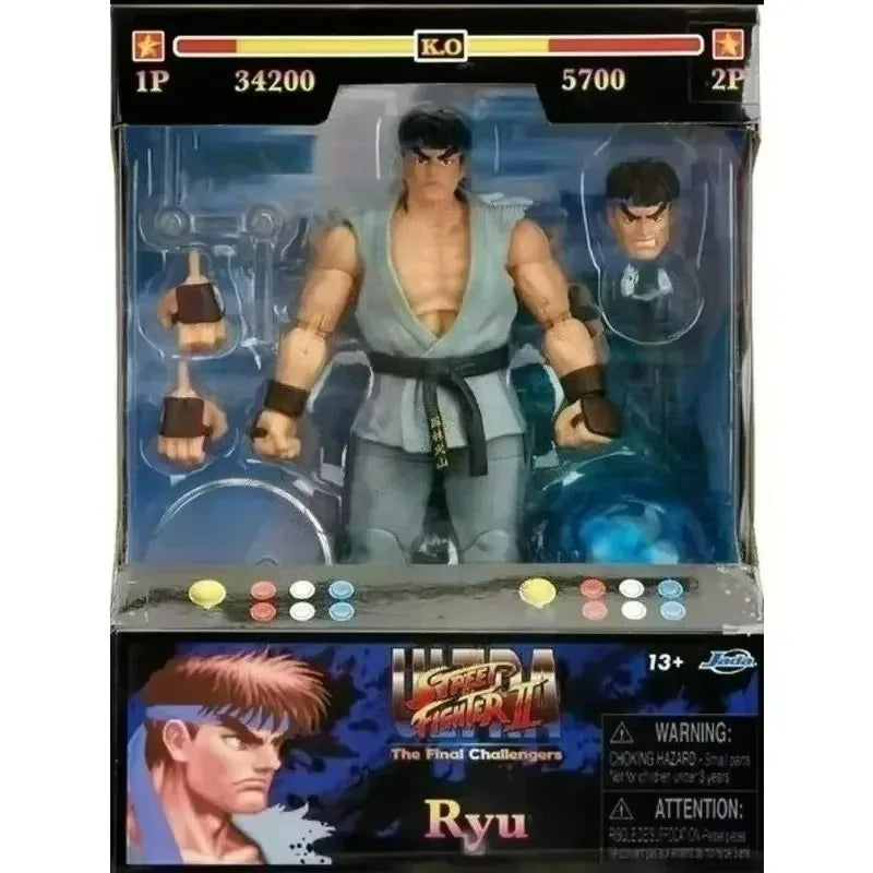 Jada Toys Ultra Street Fighter II M.Bison Dhalsim Violent Ken RYU Guile 6" Inch