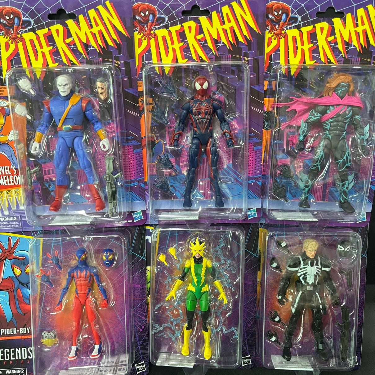 Original Marvel Legends 6" Spider-Man Retro Wave Scarlet Spider Chameleon Agent Venom Spider Shot Action Figure Model Toy Gift