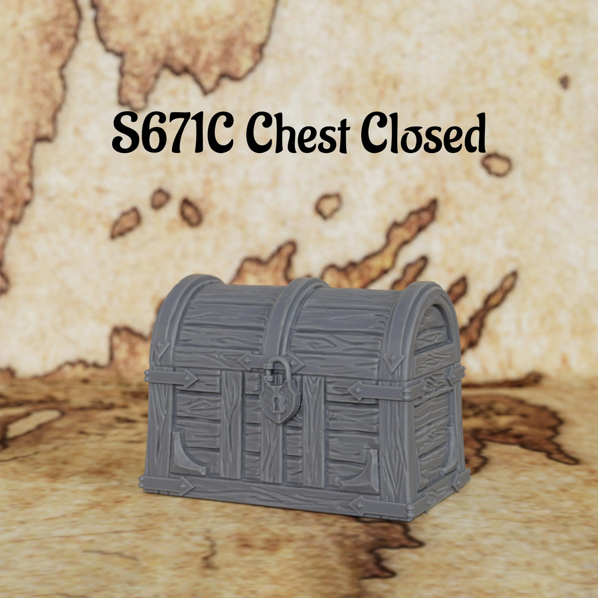 RPG Mimic Chest Miniature Model Set, Fantasy TTRPG Accessory, Hidden Monster Treasure Box for Tabletop Role Play Game Scenes