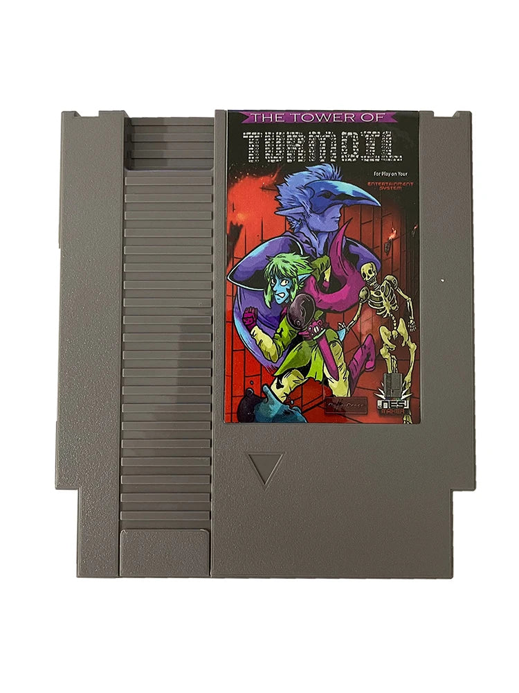 The Tower of Turmoil NESMaker Games - A Brand NEW NES Game Cartridge 8 Bit 72Pin Video Game Cart For Original NES Console